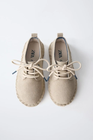 Ботинки на шнуровке из кожи и джута - лимитированное издание- Заказать в России