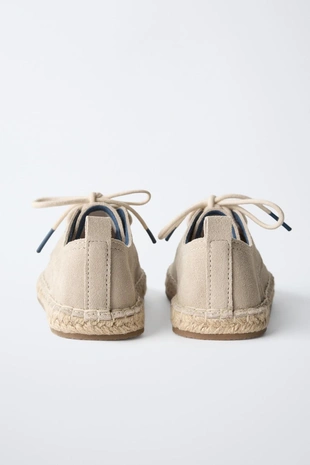 Ботинки на шнуровке из кожи и джута - лимитированное издание- Заказать в России