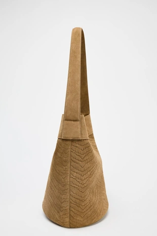 Большая кожаная плетеная сумка-мешок- Заказать в России