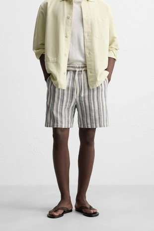 Шорты REGULAR FIT из рельефной ткани- Заказать в России