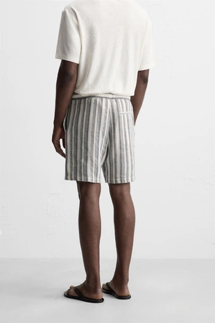 Шорты REGULAR FIT из рельефной ткани- Заказать в России