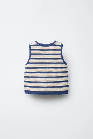 Трикотажный топ в полоску с цветочным рисунком- Заказать в России