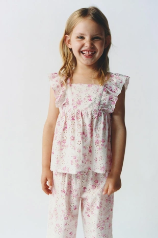 Топ шиффли с цветочным принтом- Заказать в России