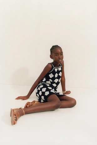 Купить Zara Трикотажный топ с цветочным принтом