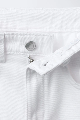 White | 0122/701/250 - Zara Джинсовые шорты-бермуды BAGGY