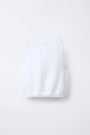 Купить Zara Трикотажный топ с пайетками