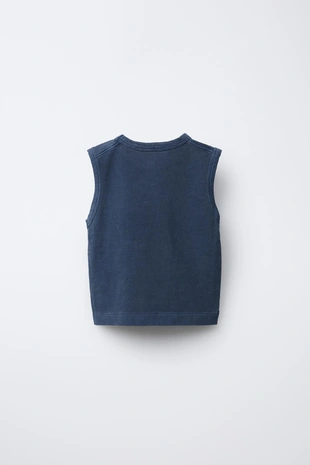 Футболка без рукавов с вышивкой, окрашенная в готовом виде