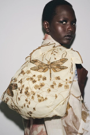 Сумка-шопер с вышивкой- Заказать в России