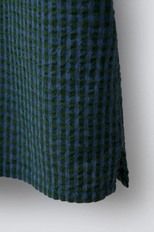 Рубашка из жатой ткани с карманом- Заказать в России