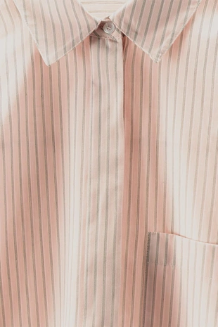 Хлопковая рубашка в полоску- Заказать в России