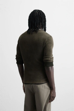 Кардиган в рубчик с эффектом стирки - Заказать в России