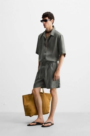 Шорты из 100% льна- Заказать в России