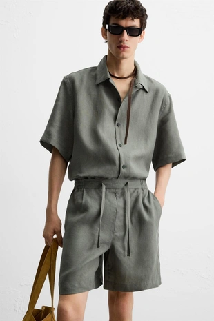 Шорты из 100% льна- Заказать в России