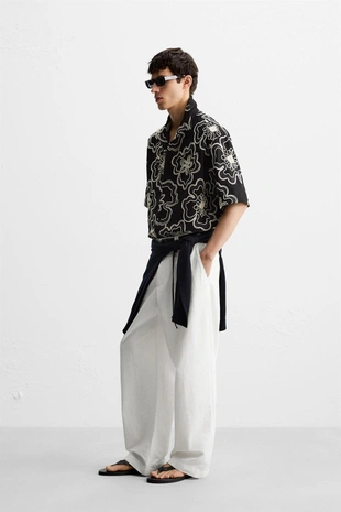 Рубашка с рельефной вышивкой