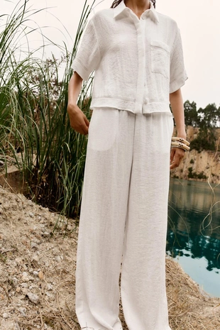 Широкие брюки в стиле рустик- Заказать в России