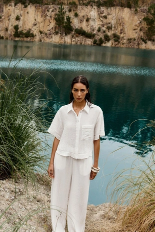 Широкие брюки в стиле рустик- Заказать в России