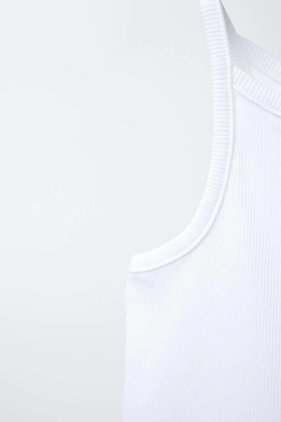 Топ в рубчик с текстом