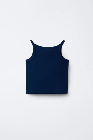 Купить Zara Топ в рубчик с текстом