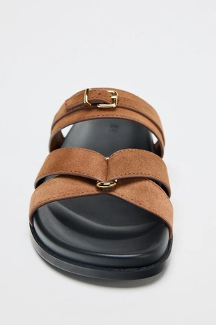 Замшевые сандалии с перекрещенными ремешками- Заказать в России