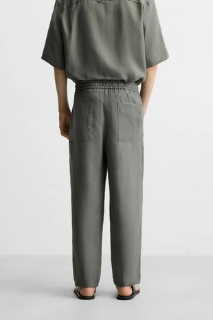 Брюки из 100% льна- Заказать в России