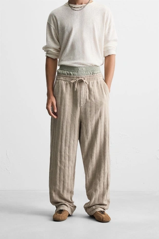 Жаккардовые брюки RELAXED FIT- Заказать в России