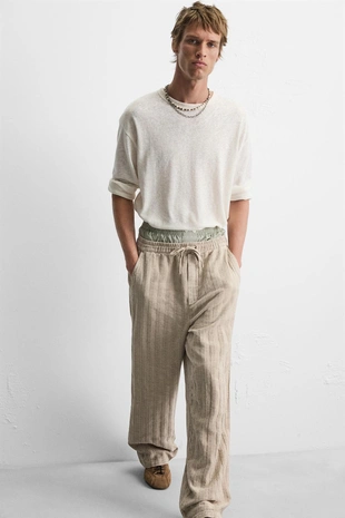 Жаккардовые брюки RELAXED FIT- Заказать в России