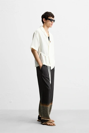 Рубашка LAZADA из 100% льна- Заказать в России