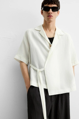 Рубашка LAZADA из 100% льна- Заказать в России