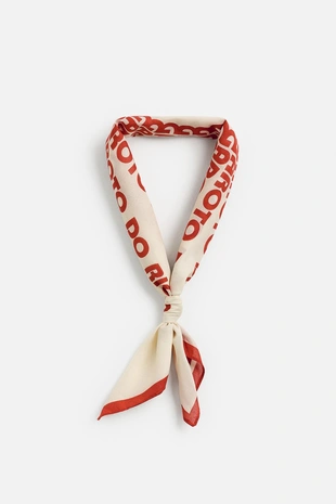 Бандана с текстовым принтом- Заказать в России