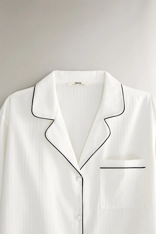 Рубашка в полоску из жаккарда- Заказать в России