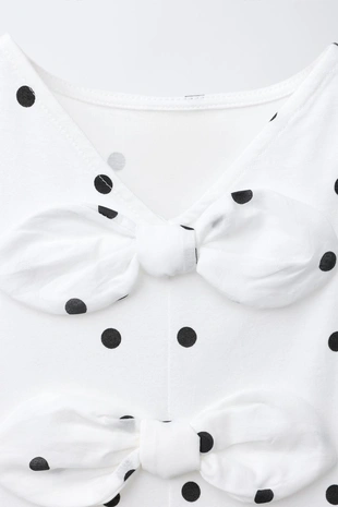 Комбинированная футболка с бантами- Заказать в России