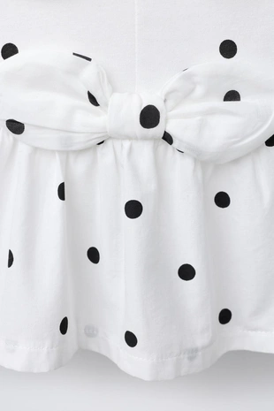 Комбинированная футболка с бантами- Заказать в России