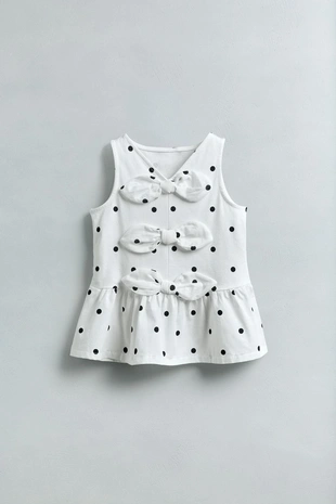 Комбинированная футболка с бантами- Заказать в России