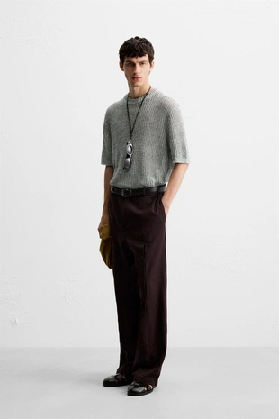 Ажурная трикотажная футболка- Заказать в России