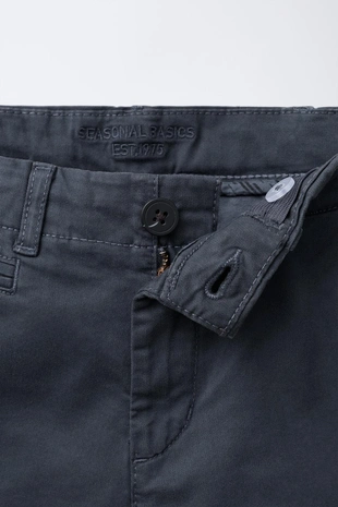 Blue / Steel | 9959/675/431 - Zara Базовые шорты-бермуды чинос SLIM FIT