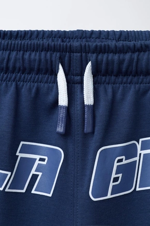 Navy blue | 3854/752/401 - Zara Прямые шорты-бермуды из мягкой ткани LOS ANGELES GALAXY MLS ©