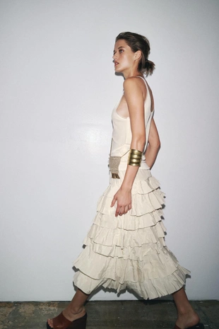 Комбинированная футболка с тюлем- Заказать в России