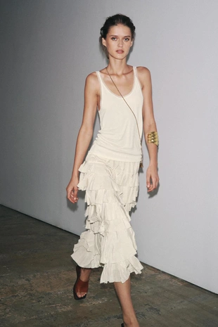 Комбинированная футболка с тюлем- Заказать в России