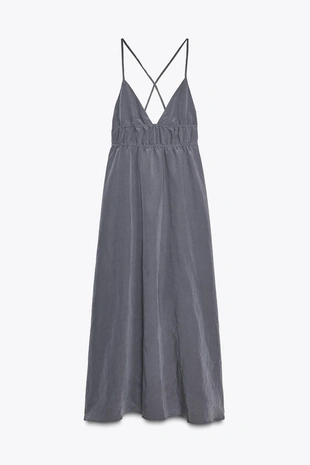 Платье миди из струящейся ткани- Заказать в России