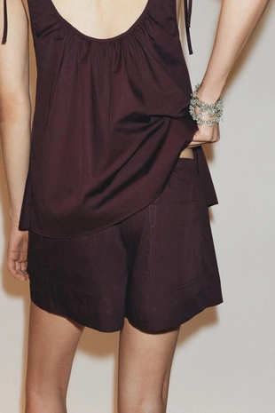 Мини-шорты из поплина- Заказать в России