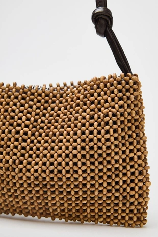 Сумка с плечевым ремнем и бисером- Заказать в России
