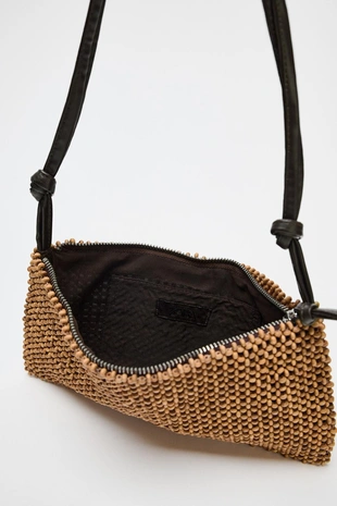 Сумка с плечевым ремнем и бисером- Заказать в России