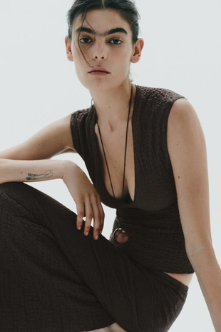 Топ из тканевой ткани