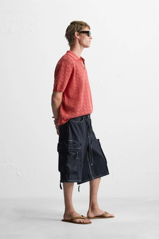 Ажурное трикотажное поло- Заказать в России