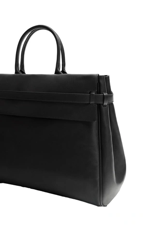 Black | 3319/520/800 - Zara Кожаная сумка