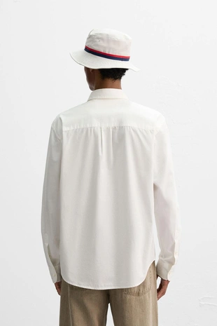 White | 5679/573/250 - Zara Рубашка классического кроя с карманом