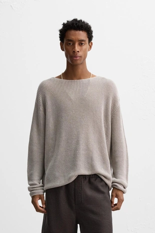 Ажурный джемпер из конопли- Заказать в России