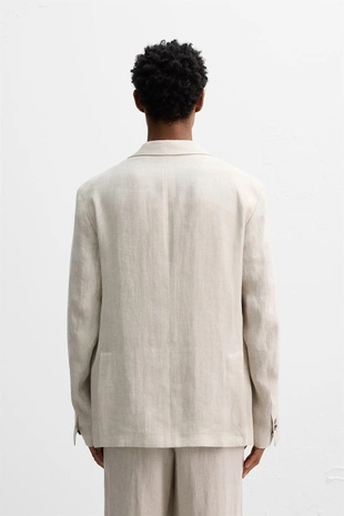 Sand | 4847/528/711 - Zara Костюмный блейзер из 100% льна