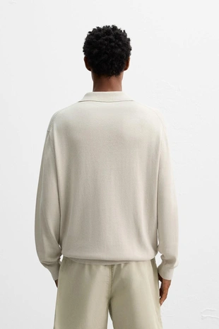 Трикотажное поло из хлопка и конопли- Заказать в России