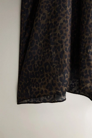 Платье-кафтан с животным принтом для пляжа- Заказать в России